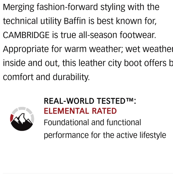 New black Baffin Cambridge leather waterproof 10 - Picture 11 of 16